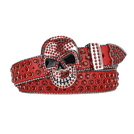 Rhinestone Skull Belt - Luxestreetwear™