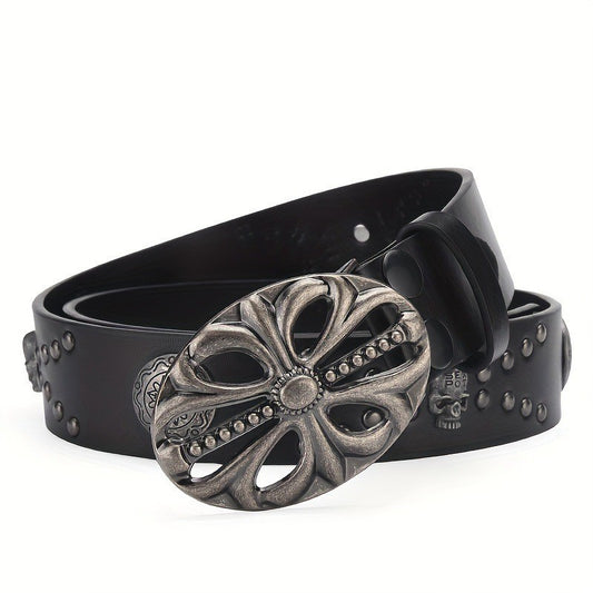 Skull Rivet Black Belt - Luxestreetwear™