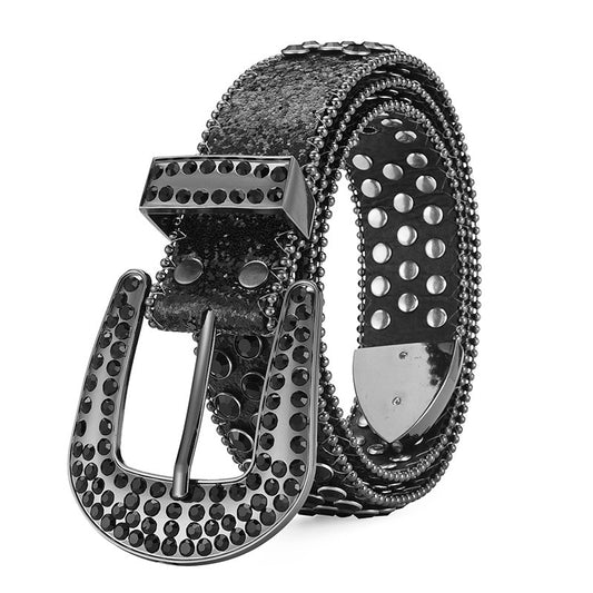 Rock Rivet Rhinestone Belt - Luxestreetwear™