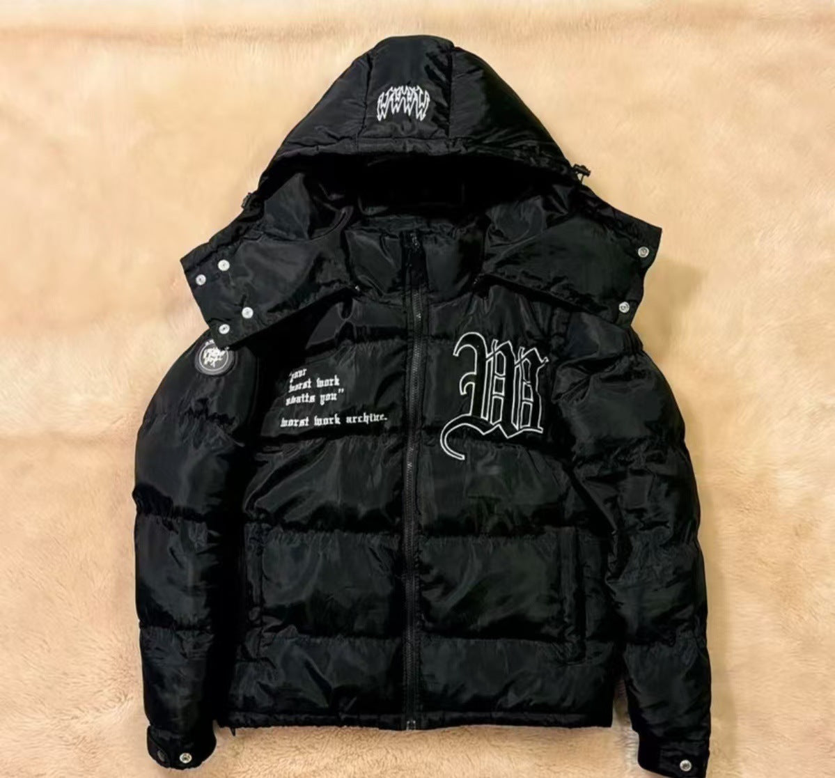 Winter Hooded Cotton-padded Cardigan Jacket - Luxestreetwear™