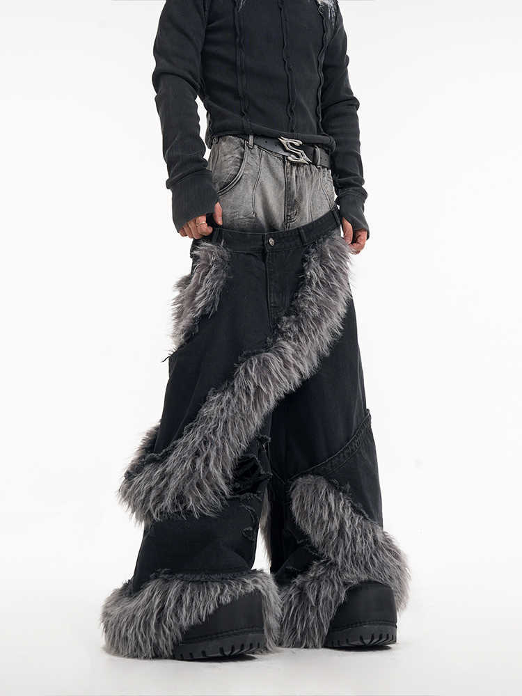 Double layer fur cover Baggy - Luxestreetwear™