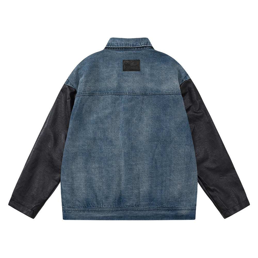 PU Denim Jean Jacket - Luxestreetwear™