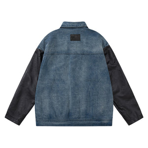 PU Denim Jean Jacket - Luxestreetwear™