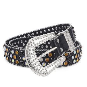 Rock Rivet Rhinestone Belt - Luxestreetwear™