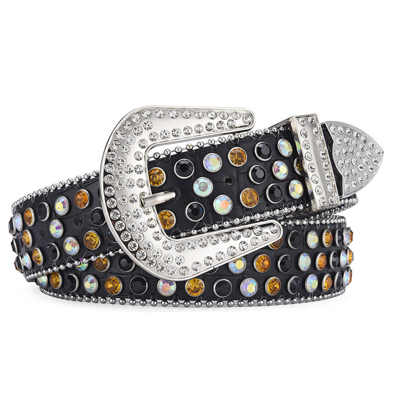 Rock Rivet Rhinestone Belt - Luxestreetwear™
