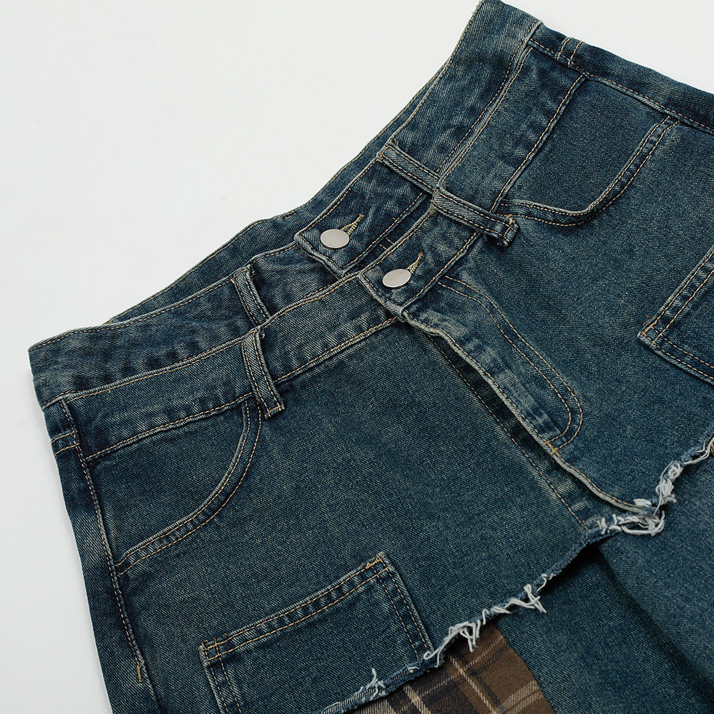 Blue fitting Wide leg - Luxestreetwear™