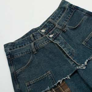 Blue fitting Wide leg - Luxestreetwear™