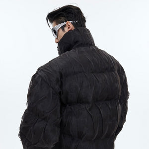 Niche Pleated Texture Thicken Cotton Clothes Coat Men - Luxestreetwear™