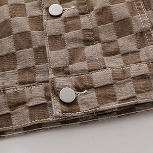Checked Jean Jacket - Luxestreetwear™