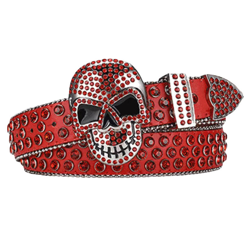 Rhinestone Skull Belt - Luxestreetwear™