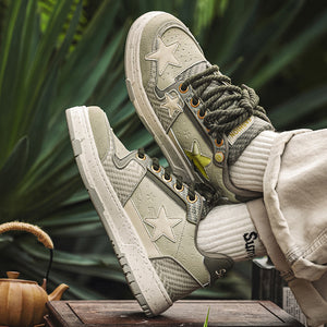 Star Pattern Sneakers Men's Special-interest Design Sports And Leisure - Luxestreetwear™