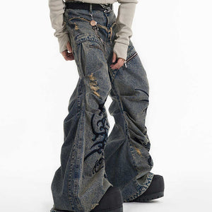 Retro Pleated wide leg - Luxestreetwear™