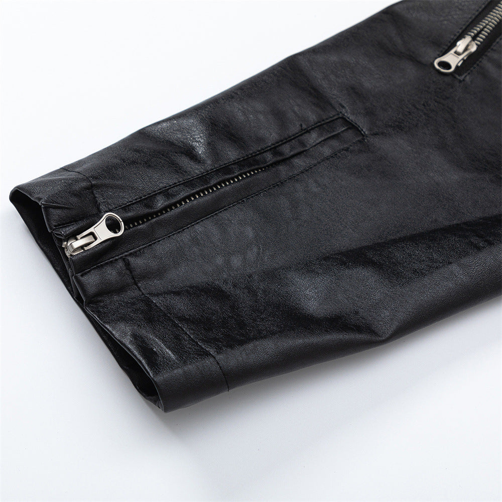PU Denim Jean Jacket - Luxestreetwear™