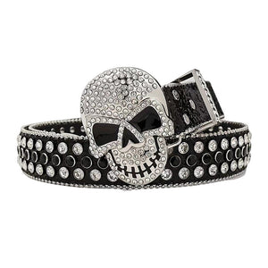 Rhinestone Skull Belt - Luxestreetwear™