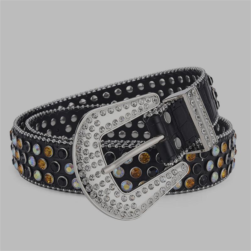 Rock Rivet Rhinestone Belt - Luxestreetwear™