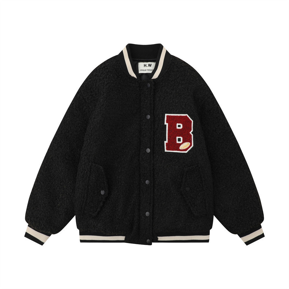 Lamb Wool Baseball Uniform Cotton Clothes Men - Luxestreetwear™