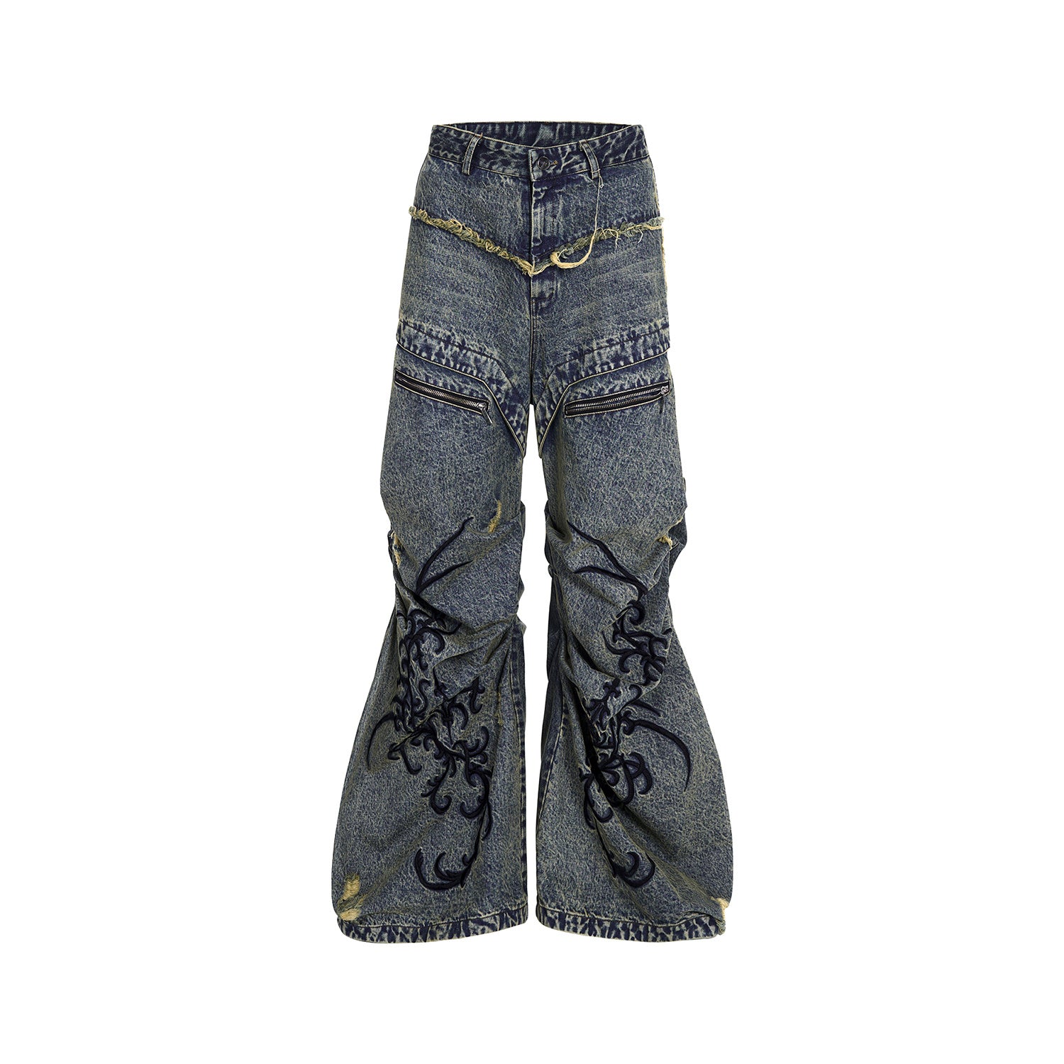 Retro Pleated wide leg - Luxestreetwear™