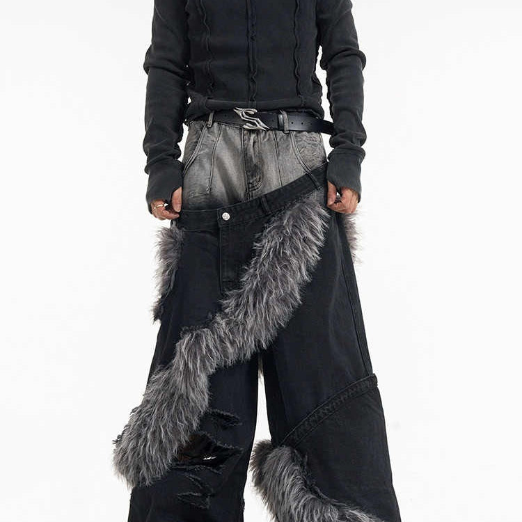 Double layer fur cover Baggy - Luxestreetwear™