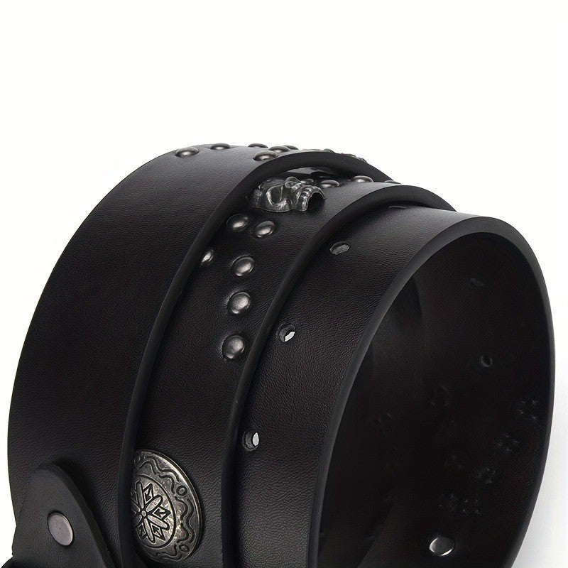 Skull Rivet Black Belt - Luxestreetwear™