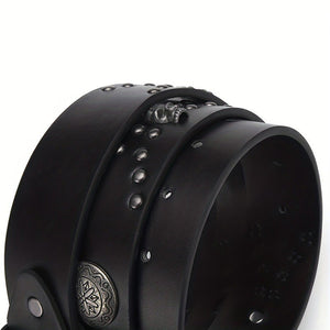 Skull Rivet Black Belt - Luxestreetwear™