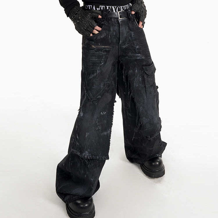 Black denim wide leg - Luxestreetwear™