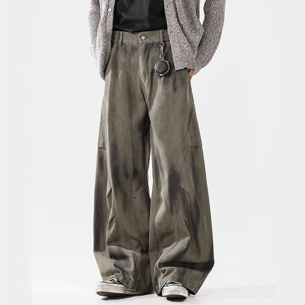 Pleated Dirty Dyed Cargo Baggy - Luxestreetwear™