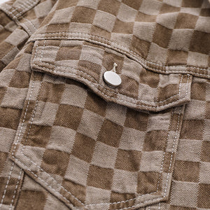 Checked Jean Jacket - Luxestreetwear™