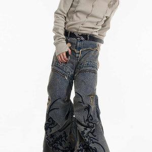 Retro Pleated wide leg - Luxestreetwear™