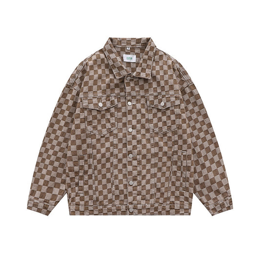 Checked Jean Jacket - Luxestreetwear™