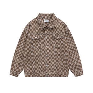 Checked Jean Jacket - Luxestreetwear™