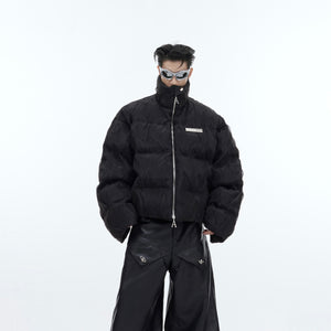 Niche Pleated Texture Thicken Cotton Clothes Coat Men - Luxestreetwear™