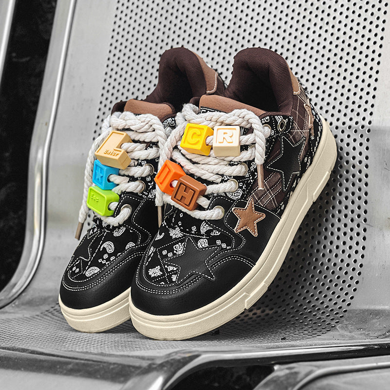 Star Pattern Sneakers Men's Special-interest Design Sports And Leisure - Luxestreetwear™