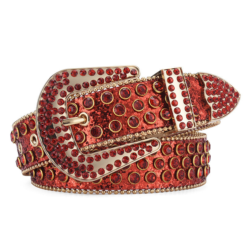 Rock Rivet Rhinestone Belt - Luxestreetwear™