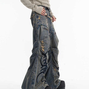Retro Pleated wide leg - Luxestreetwear™