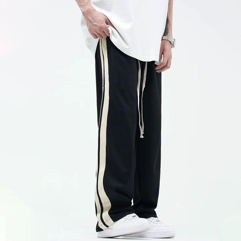 Striped Side Drawstring Pants - Luxestreetwear™