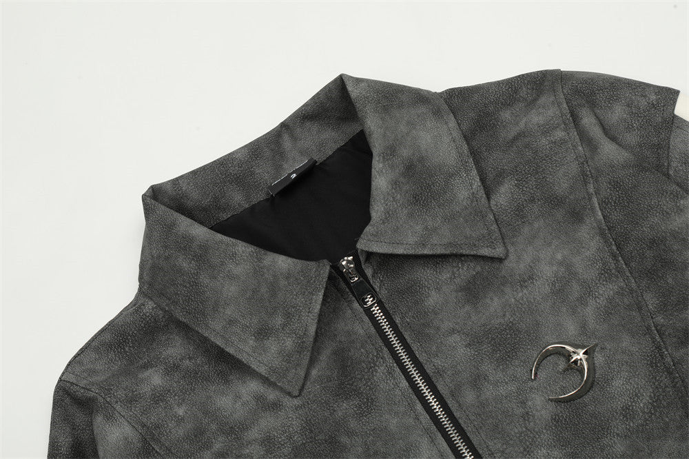 Distressed Biker Leather Jacket - Luxestreetwear™