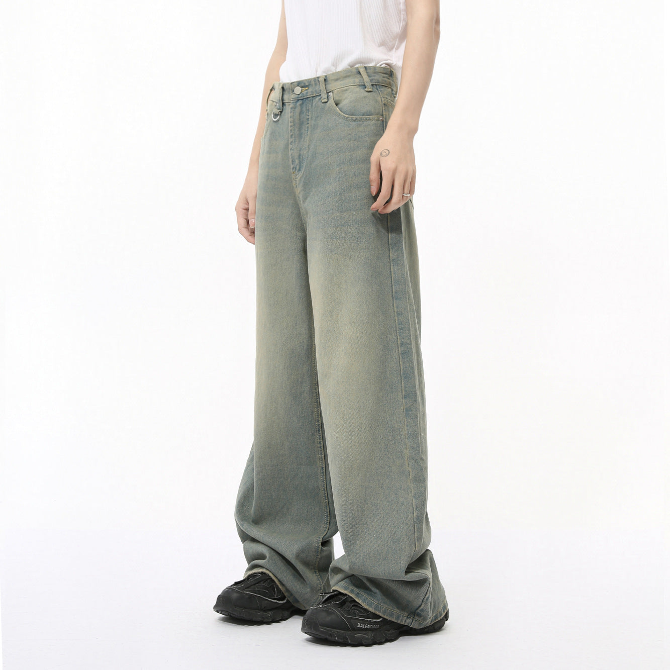 Green Draping Effect wide leg - Luxestreetwear™