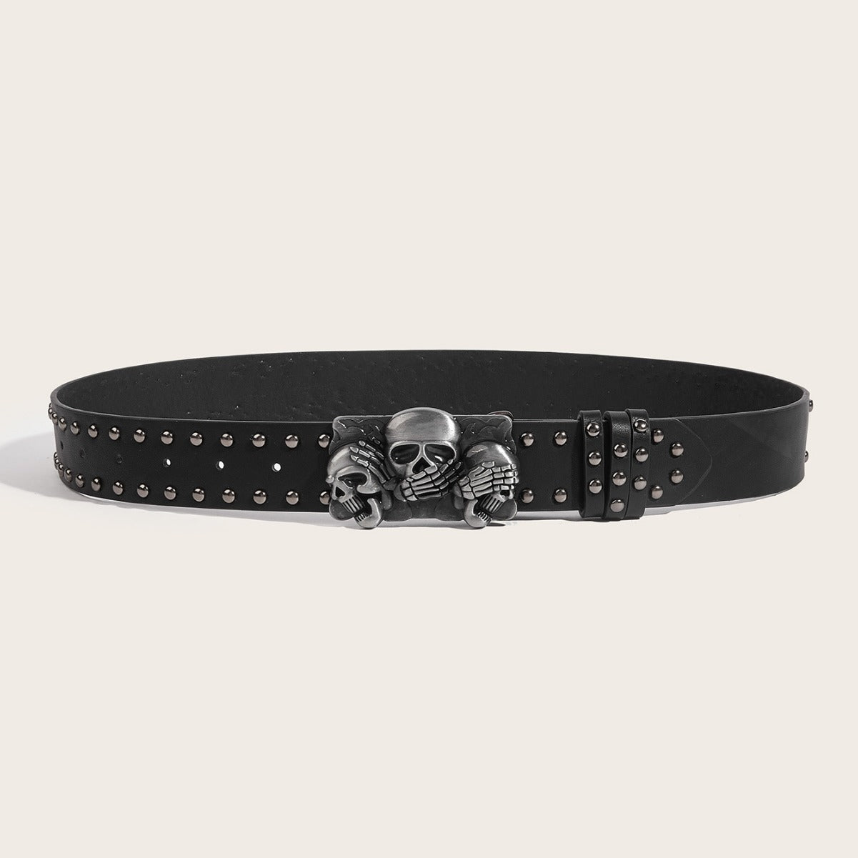 triple Skull Punk belt - Luxestreetwear™