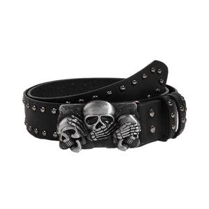 triple Skull Punk belt - Luxestreetwear™