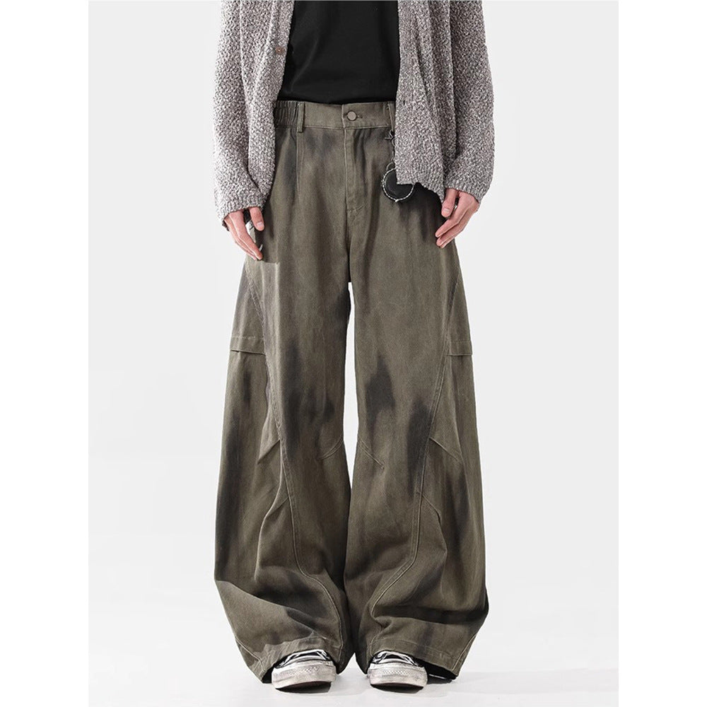Pleated Dirty Dyed Cargo Baggy - Luxestreetwear™