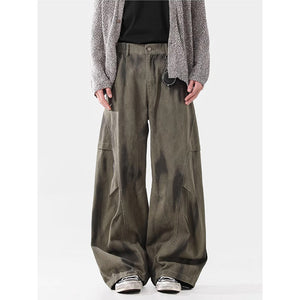 Pleated Dirty Dyed Cargo Baggy - Luxestreetwear™