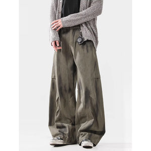Pleated Dirty Dyed Cargo Baggy - Luxestreetwear™