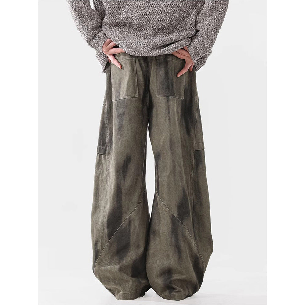 Pleated Dirty Dyed Cargo Baggy - Luxestreetwear™