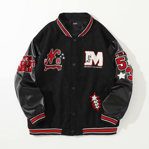 Stitching Color Blocking Baseball Uniform Coat - Luxestreetwear™