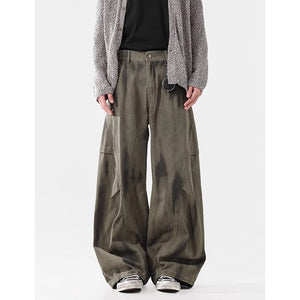 Pleated Dirty Dyed Cargo Baggy - Luxestreetwear™