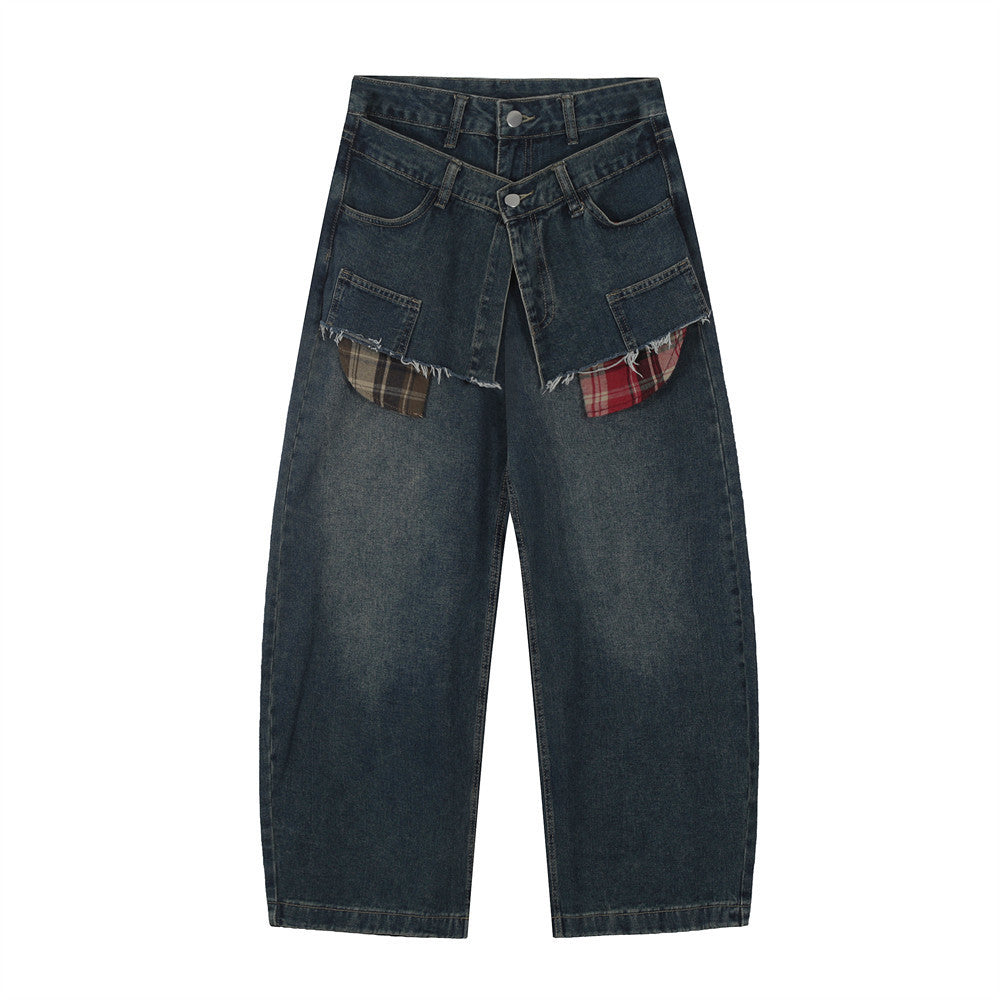 Blue fitting Wide leg - Luxestreetwear™