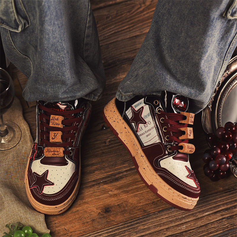 Star Pattern Sneakers Men's Special-interest Design Sports And Leisure - Luxestreetwear™