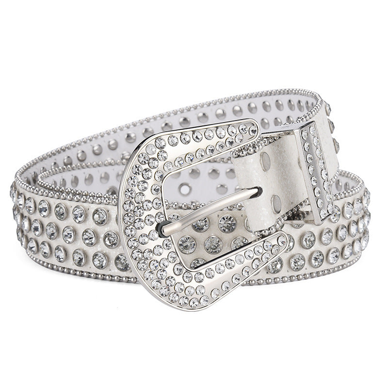 Rock Rivet Rhinestone Belt - Luxestreetwear™