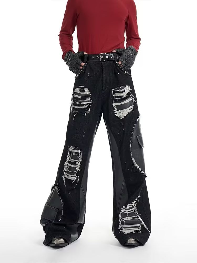 Rivet Stitching wide leg - Luxestreetwear™