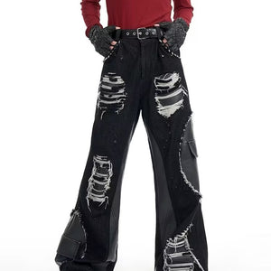 Rivet Stitching wide leg - Luxestreetwear™